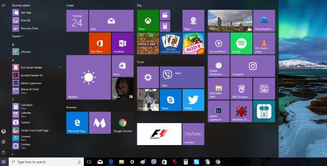 Windows 10 Start