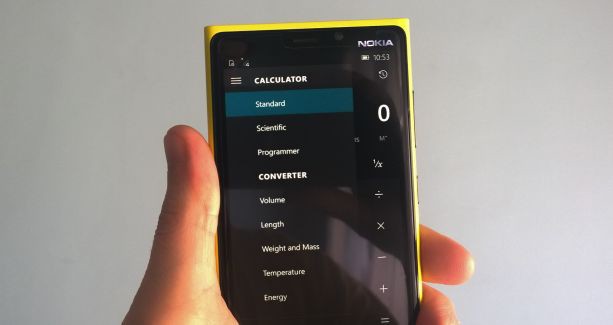 Calculator Lumia 920 Windows 10