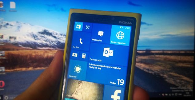 Windows 10 Mobile Start