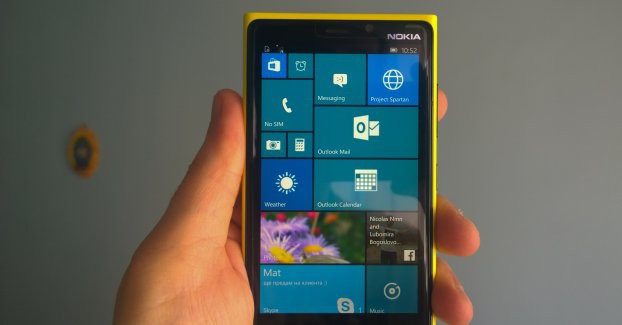 WIndows 10 mobile start Lumia 920