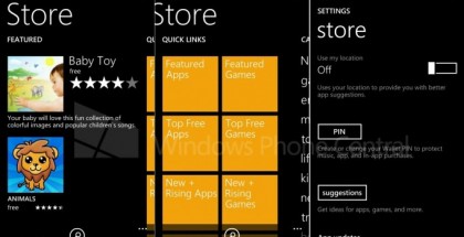 WP8.1 store new app menus and layouts