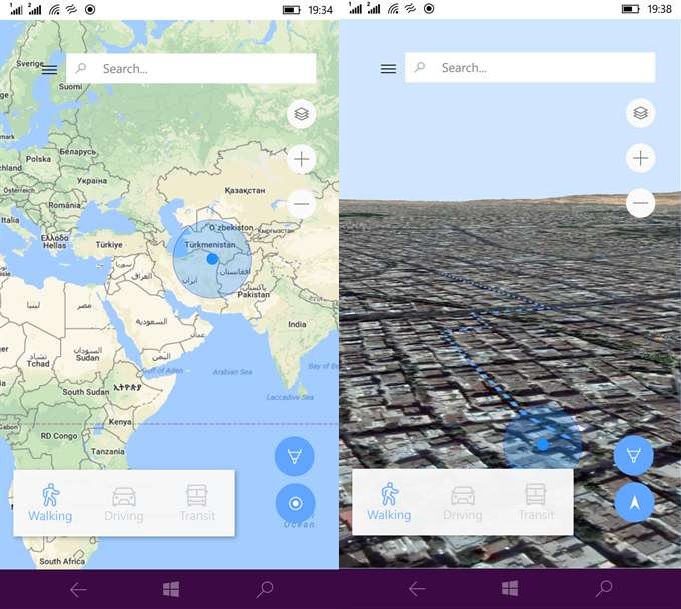 WinGo Maps is an unofficial Google Maps client