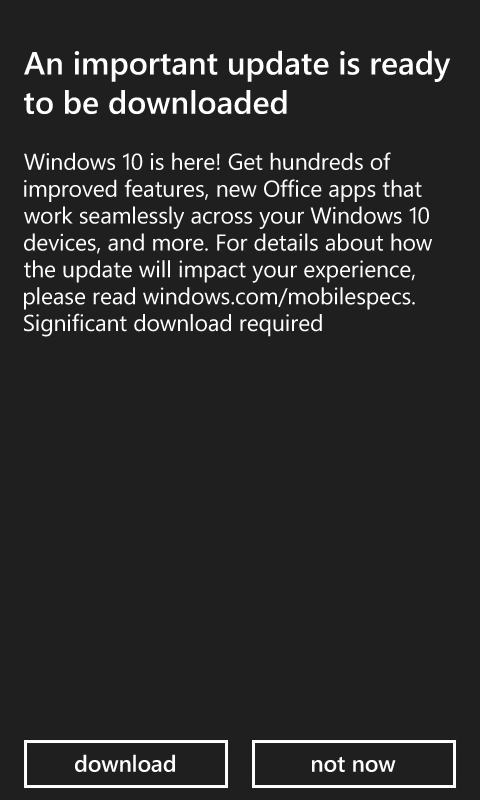WIndows 10 Mobile is here Update from 8.1