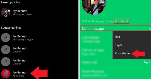 Xbox messaging people windows 10 mobile