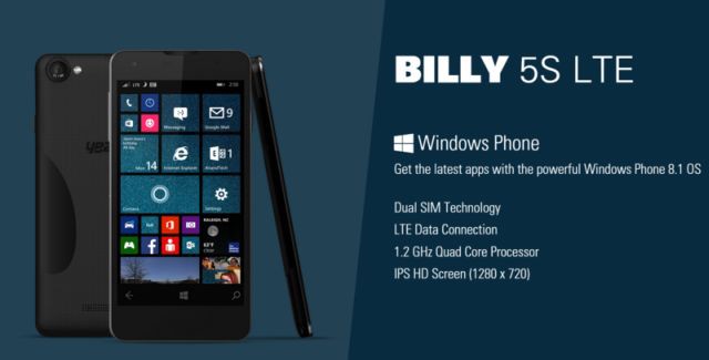 Yezz Billy 5S LTE official