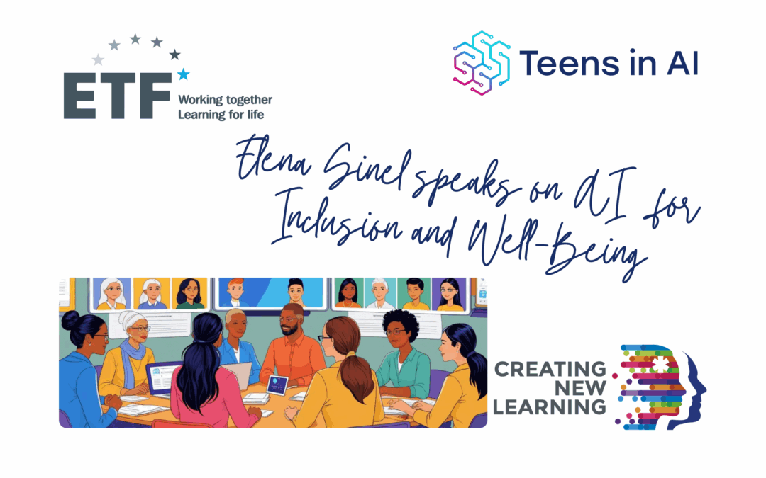 Teens in AI's Elena Sinel speaks at the ETF
