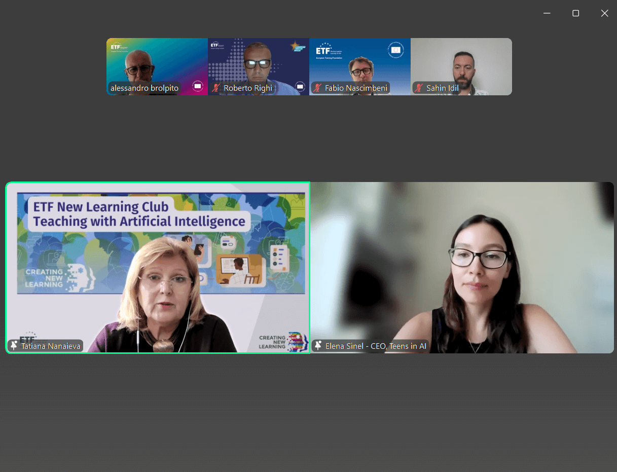 Teens in AI's Elena Sinel speaks at the ETF Teens in AI's Elena Sinel speaks at the ETF