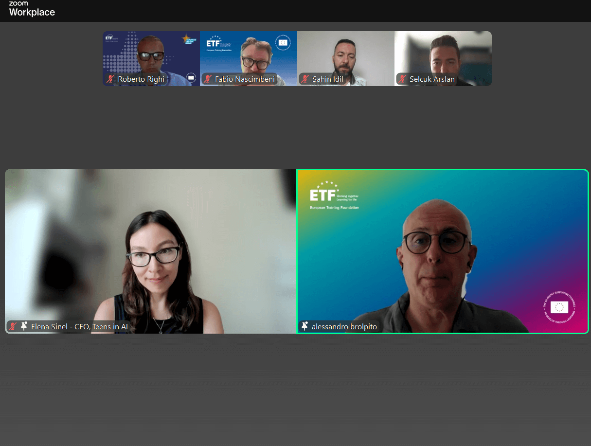 Teens in AI's Elena Sinel speaks at the ETF Teens in AI's Elena Sinel speaks at the ETF