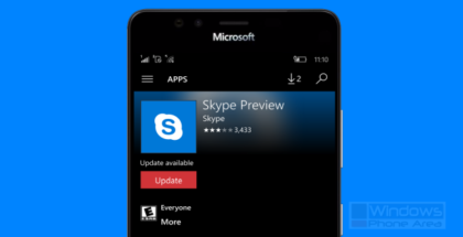 Skype Preview app update store