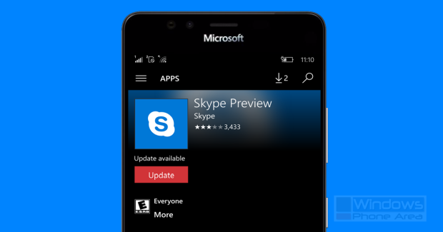 Skype Preview app update store