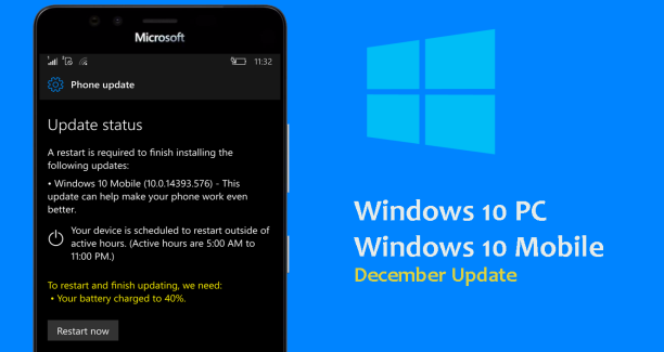 Windows 10 Mobile December 2016